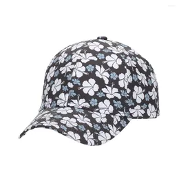 Ball Caps VACIGODEN Summer Fashion Flower Printing Baseball Cap Female Outdoor Casual Sports Sun Protection Hat Breathable Adjustable