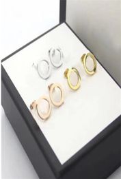 Fashion diamond hoop stud earrings aretes orecchini for lady Women Party wedding lovers gift engagement Jewellery for Bride with box1451508