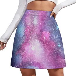 Skirts Trans Pride Galaxy Mini Skirt Women's 2024 Trend Womans Clothing In External Clothes