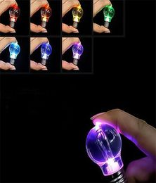 LNRRABC 1 Pc Unisex New Popular Charming Clear LED Light Lamp Bulb Change Colours Key Chain Gift2956596