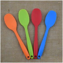 Spoons Sile Kitchen Bakeware Utencil And Scoop Cooking Tools Utensils Drop Delivery Home Garden Dining Bar Flatware Dhwtj