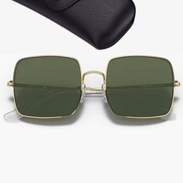 Occhiali da sole quadrati di lusso con montatura in metallo Occhiali da sole Uomo Donna Lenti in vetro Occhiali da vista Occhiali da sole retrò per uomo Oculos Gafas De Sol 1971