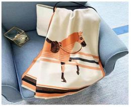 2021 Luxury Cashmere Scarf Women Winter Warm Shawls and Wraps Design Horse Print Bufanda Thick Blanket Scarves95430716547199