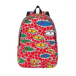 Backpack Yayoi Kusama Eyes In The Sky Travel Canvas Women Men School Computer Bookbag College Student Daypack Bags