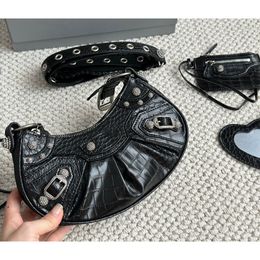 Women BAG Diamond Lady Cool Girl Le Cagole Motorcycle Shoulder Bags Luxury Crocodile patterned Genuine Leather Crossbody Wallet Purse Pochette Vintage Messenger