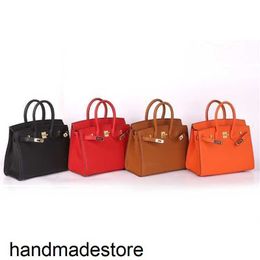 Tote Bag Bk 2024 Women's Cowhide Outer Seam Second-generation Big Red Single-shoulder Handbag