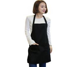 Whole 10 Piece Women Apron With Pockets Restaurant Kitchen Cooking Shop Art Work Apron Black7397664