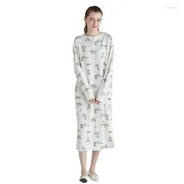 Women's Sleepwear Night Dress One Piece Ladies Room Wear Pyjamas Nightdress Cotton Waffle