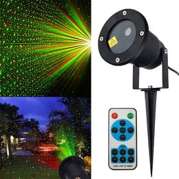 Outdoor Laser Landscape Light Projection Moving Star Christmas Projector Garden Party Disco DJ LED Stage IP65 Lawn Lamps279I