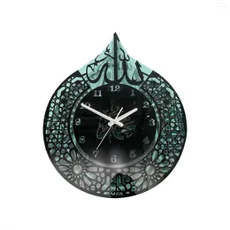 Wall Clocks Acrylic Clock Decor Mirror Pendulum Muslim Art Calligraphy Islamic Quartz Bedroom Living Room-B