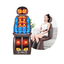 Electric Full Body Massage Chair Neck Back Waist Cushion Heating Vibrate Massaging Pad Seat Sofa Relaxation For 110220V 240305