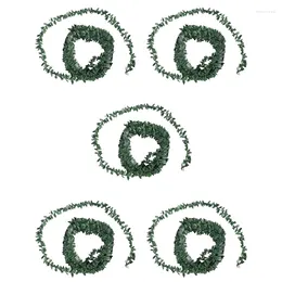 Decorative Flowers 5Pcs 7.5M Artificial Ivy Garland Foliage Green Leaves Simulated Vine For Wedding Party Ceremony DIY Headbands