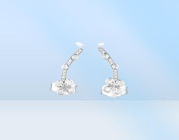 Draped FourPetal Flowers Earring Studs Earrings Original 925 silver Jewellery European Style Earrings Studs For Woman Jewellery Findi8976607