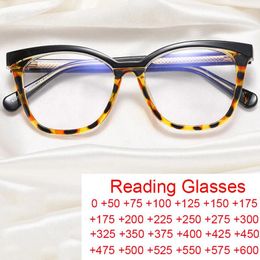 Sunglasses Fashion Square Colorful Reading Glasses Women Stylish Anti Blue Light Optics Computer Prescription Eyeglasses Plus 2.5