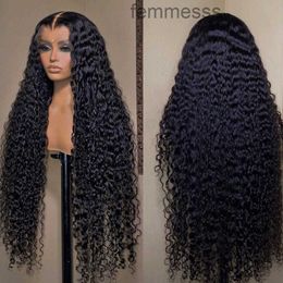 Brazilian Long Water Wave Lace Front Wig Black /brown /blonde /red Hd Wigs for Women 34 Inch Deep Frontal SyntheticGZNI GZNI