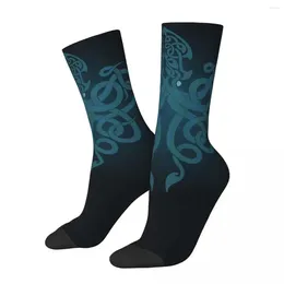 Men's Socks Blue Cthulhu Pattern Hiking 3D Print Boy Girls Mid-calf Sock