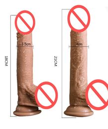 Super Realistic Soft Silicone Dildo Suction Cup Male Artificial Penis Dick Woman Masturbator Adult Sex Toys Dildos For Women2256706