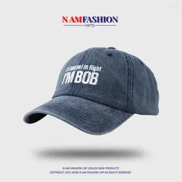 Ball Caps Women's Spring/Summer Water-Washing Embroidery Soft Peaked Cap Men's And Outdoor Casual Sun-Proof Baseball