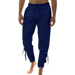 Men's Pants Cuff With Drawstrings Solid Ankle Costume Banded Running Sweatpant Casual Comfortable Streetwear