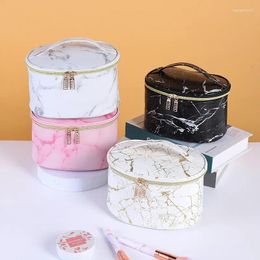 Cosmetic Bags Pu Waterproof Bag Marble Storage Portable Toiletry Ladies Cross-border Travel