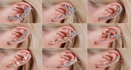 Brand Luxury Cubic Zircon Flower Ear Cuff Stud Earrings For Women Trendy Gold Silver Colour Star Jewellery Whole2597658