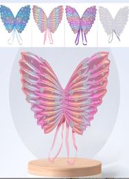 Other Fashion Accessories Cute Girls Costumes Performance Props Gradient Colour Butterfly Princess Angel Wings Fairy Stick Kids Dre1874319