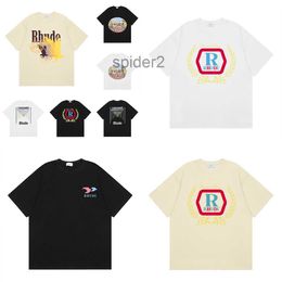 Designer t Shirts Rhude Shirt Graphic Tee Hipster Fabric Street Black Fashion Casual Sports Sweatshirt Cotton Letter Tee Shirt CL3F