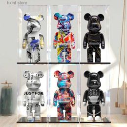 Decorative Objects Bearbrick Statue Bear Statues and Sculptures Figure Ornaments Living Room Decor Christmas Decorations Figurines for Interior T240219