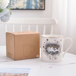 Simple Ceramic Mug Light Luxury Good-looking Water Cup European Household Living Room Drinking Cups Creative British Style Cups Designer