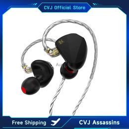 Cell Phone Earphones CVJ Mei In-ear Type Earphone Knowles 1DD+2BA Hybrid Drive Wired Headphones 2Pin Monitor With Tuning Switches Sports HIFI Headset YQ240219