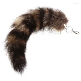 Keychains For Key Ring Raccoon Coat Tails Chain Keychain Keyring Gift 066C