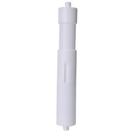Toilet Paper Holders White Plastic Replacement Roll Holder Roller Insert Spindle Spring3094