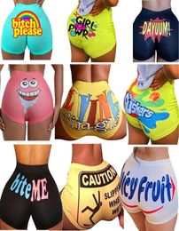 2020 New Women039s shorts letter printed sexy fashion sports shorts Mini Sexy Workout clothes DHL CW89092116314