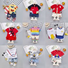 kids Cotton sets clothes childrens t-shirt baby Boys set tee shorts baby boy summer size 80-110 C0vW#