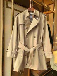 Designer Women's Coat Short Trench Coat 24ss Spring And Autumn British Trench Coat Short Light Coat Suit Collar Buckle Belt men coat