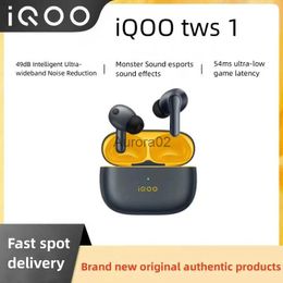 Cell Phone Earphones IQOO TWS 1 true wireless noise reduction ultra lossless sound quality Bluetooth headset 54ms low game delay new. YQ240219