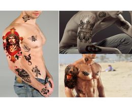 Metershine 56 Sheets Waterproof Temporary Fake Tattoo Stickers of Unique Imagery or Totem Express Body Art for Men Women Girl7314917