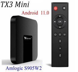 TX3 Mini plus Set Top Box S905W2 TV Box Android 110 4GB 32GB Mini Android TV Box Home Theater TX3 Mini TV Player8376409