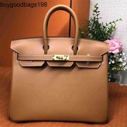 Designers Handbags Designer Boutique Saddle Leather Womens Bag Real 25cm Pure Manual and Sewn Wax Tread Fashion Handbag Large