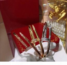 products screw with diamond nail bracelet gold bracelet women039s boutique gift art precious high quality Jewellery brac6259587