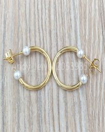 Small Batala Earrings Stud In Gold Vermeil With Pearl Bear Jewellery 925 Sterling Fits European Jewellery Style Gift Andy Jewel 9185437505900