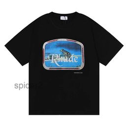 Brand Rhude Ins Hot 24ss Men t Shirts Luxury Skateboard Designer T-shirt Women Casual Good Summer Clothing Street Us Size Star1922 3RH2 KMQ4