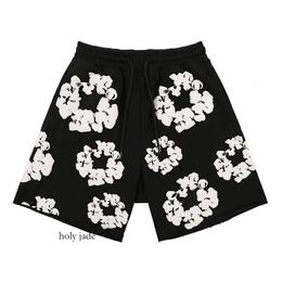 Designer Floral Graphic Harajuku cotton print Shorts Men's demins tears shirt Shorts Woman Casual Print demins tears shirt Short Pants 1994