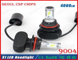 2016 NEW 1 Set S1 9004 HB1 40W 8000LM LED Headlight System Kit Seoul CSP Chip 24SMD HighLow Dual Beam Driving Headlamp Bulb Repla5691746