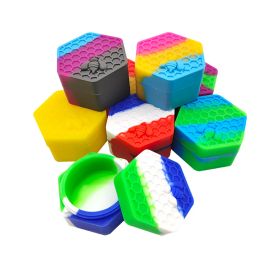 Silicone Container Big Hexagon Bee Style 26ml Silicone Jar for Oil Wax Box Cream Easy To Hold and Carry ZZ