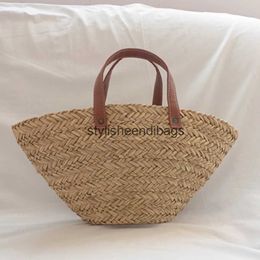 Totes Bohemian Straw Rattan Bags for Women Designer Woven Bag Travel Basket Handbags and Purses Beach Shoulder Bag Tote Shopper BagsH24219