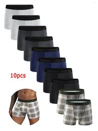 Underpants 10pcs Pack 2024 Boxer Shorts For Men Underwear Cotton Breathable Panties Male Sexy Homme Boxershorts Box Slips