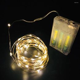 Strings 10M 5M 100 50 LED 3XAA Battery String Lights For Xmas Garland Party Wedding Decoration Christmas Tree Flasher Fairy