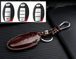 Leather Car Key Cover for Infiniti Q50 Q70 Q60 M35 FX etc for Nissan Rogue XTrail Altima Tiida Sylphy Qashqai Key Holder Case9339546