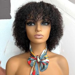 New Wig Womens Black Short Curly Hair Hand Wrapped with Small Curly Hair Explosive Head